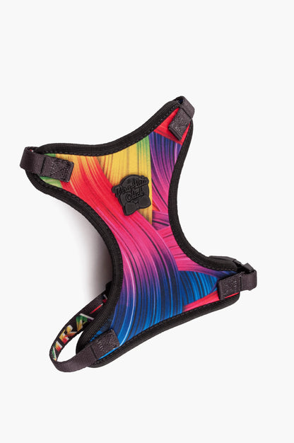 Peitoral Colete AIR com a personalização Colors, a posição do peitoral na imagem esta aberta.